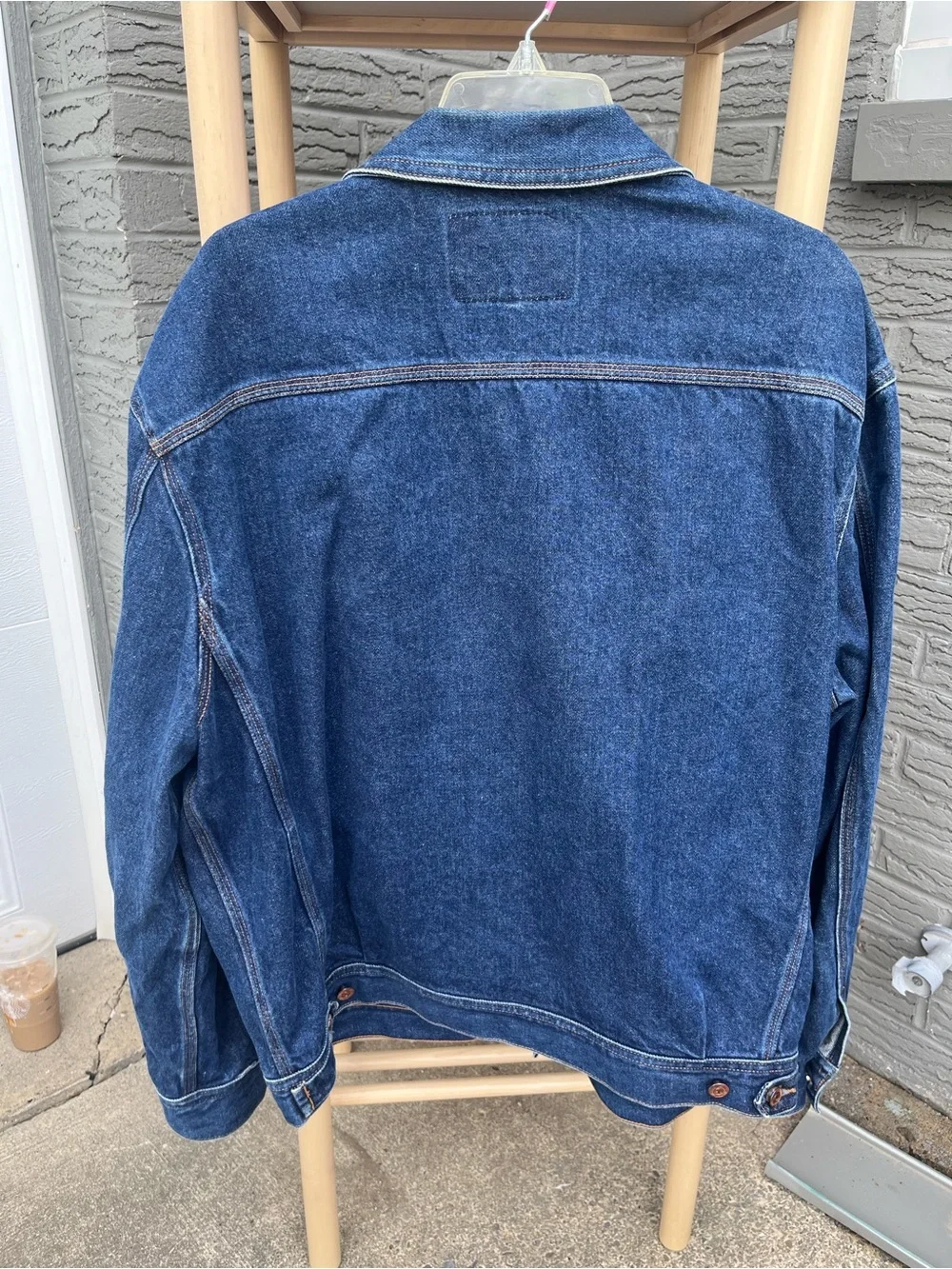 Vintage Guess Denim Jacket with Red Logo Patch